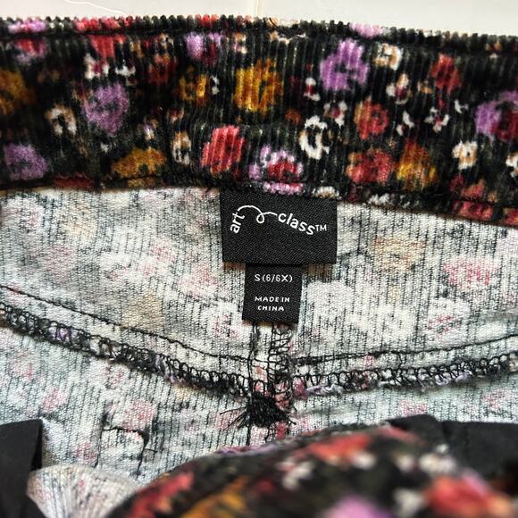Art Class Floral Corduroy Skirt 6/6X - Picture 3 of 5